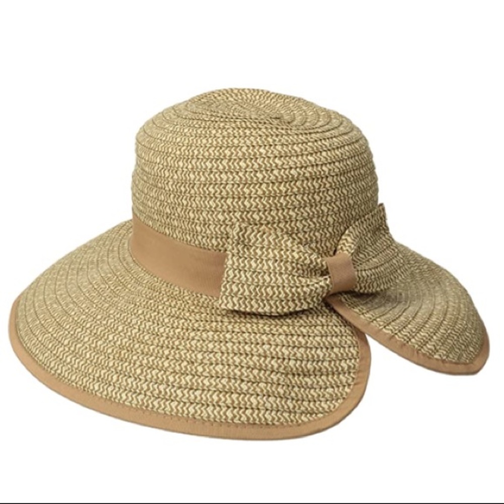 SAN DIEGO HAT Sun Brim Hat with Bow NWT OS Camel